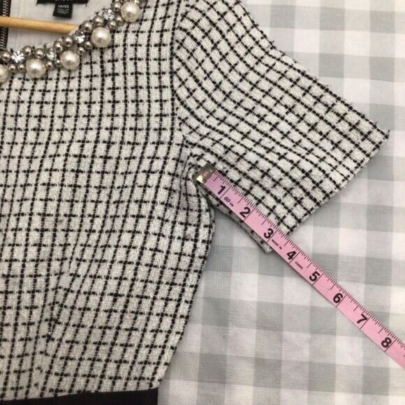 Jacob Dress Jewels Crystal Incrusted Embellishments White Silver Dress XS - Picture 12 of 14